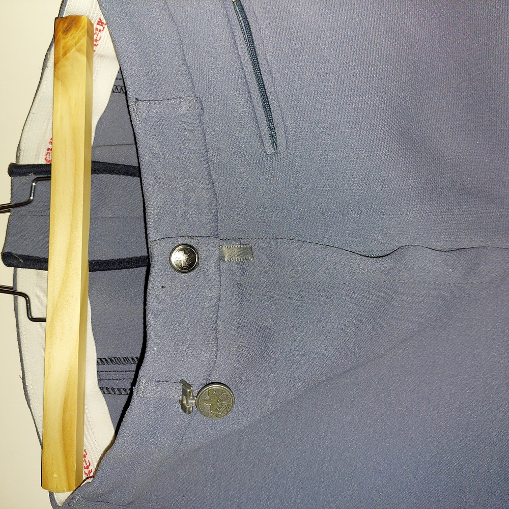 Gray Trousers with Zipper Detail